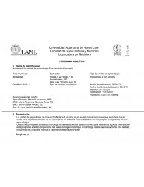 Como es el nuevo Programa analitico. Página 1