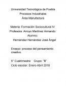 Proceso de pensamiento creativo