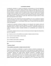 La evaluación multiaxial. Página 1