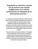 Españoles y canarios ,contad con la muerte aun siendo indiferentes si no obrais activamente en obsequio de la livertad de america