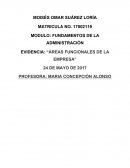ÁREAS FUNCIONALES DE LA EMPRESA” 24 DE MAYO DE 2017 PROFESORA: MARIA CONCEPCIÓN ALONSO
