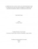 Importancia de la lengua catellana como materia de conocimiento