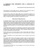 LA NARRACIÓN COMO HERRAMIENTA PARA LA REDACCION DE DOCUMENTOS