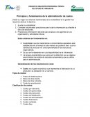 Principios y fundamentos de la administración de costos