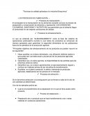 Técnicas de calidad aplicadas a la industria Bioquímica