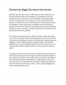 Tarea Comercio ilegal de seres humanos: