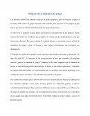Orígenes de la dinámica de grupo