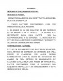 RESUMEN METODOS DE EVALUACION DE PUESTOS