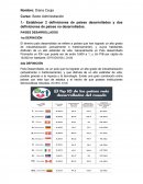 Paises desarollados y no desarrollados.