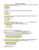 Examen de Ciencias Naturales 6° grado de primaria