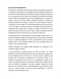 ANÁLISIS DE INSTRUMENTOS el narcotráfico. Página 1