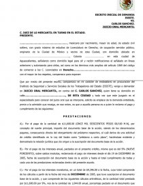 Escrito Inicial De Demanda Juicio Oral Mercantil - Prácticas o problemas -  Luis Andrade