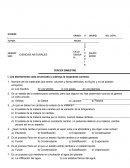 Evaluación de Ciencias Naturales 4° primaria Bloque 3