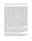 La mano Comparación entre el sistema de salud de Colombia y otros países