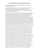 Motivar al pesonal militar