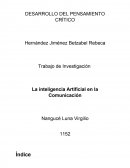 Trabajo de Investigación La inteligencia Artificial en la Comunicación