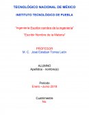 Escribir Nombre de la Materia