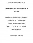 Análisis literario sobre el libro “La Noche del Demonio”