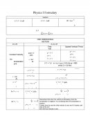 Formulary Physics