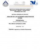 ANALISIS DE LOS PATRONES SUBJETIVOS DE FATIGA