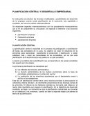 PLANIFICACION CENTRAL Y DESARROLLO EMPRESARIAL