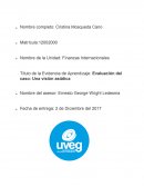 Título de la Evidencia de Aprendizaje: Evaluación del caso: Una visión asiática