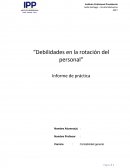 Debilidades en la rotación del personal