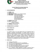 PLAN DE TRABAJO DE ACTIVIDAD PRODUCTIVA Cursos de Capacitación verano 2018