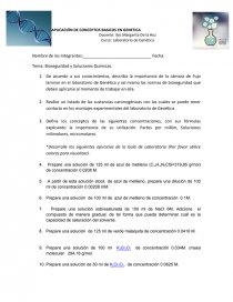 TALLER DE APLICACIÓN DE CONCEPTOS BASICOS EN GENETICA. Página 1