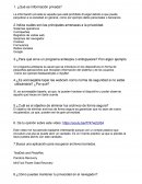 ¿Qué es información privada?