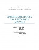 GOBIERNOS MILITARES Y UNA DEMOCRACIA INESTABLE