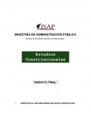 ENSAYO FINAL DEBATE EN EL AÑO 2000 SOBRE UNA NUEVA CONSTITUCIÓN
