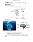 TEMA 1: Introducción a la psicología ¿Qué es la psicología?