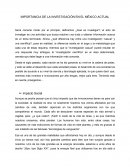 Importancia de la Investigación en México