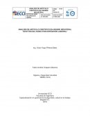 ANALISIS DE ARTICULO CIENTIFICO EN HIGIENE INDUSTRIAL “EFECTOS DEL RUIDO POR EXPOSICION LABORAL”