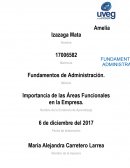 IMPORTANCIA DE LAS ÁREAS DE ADMINISTRACIÓN Caso “Muebles S.”