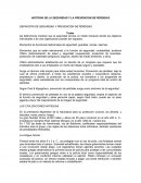 HISTORIA DE LA SEGURIDAD Y LA PREVENCION DE PERDIDAS DEFINICIÓN DE SEGURIDAD Y PREVENCIÓN DE PÉRDIDAS