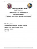 Actividad Integradora "Propuesta para mejorar la comprensión lectora"