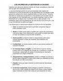 LOS VALORES EN LA GESTION DE LA CALIDAD