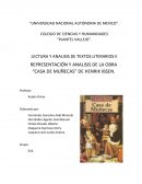 REPRESENTACIÓN Y ANALISIS DE LA OBRA “CASA DE MUÑECAS” DE HENRIK IBSEN