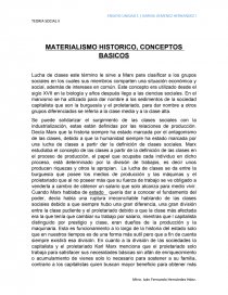 MATERIALISMO HISTORICO, CONCEPTOS BASICOS. Página 1