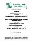 Actividad investigación: (Sustento legal de sueldos y salarios en Mexico)