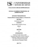 ESTADOS FINANCIEROS DE Empresa Minera Cantera Pátapo La Victoria S.A.