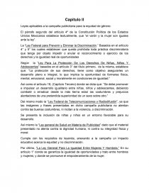 Capitulo II Leyes aplicables a la campaña publicitaria para la equidad de género. Página 1