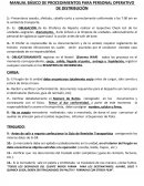 MANUAL BÁSICO DE PROCEDIMIENTOS PARA PERSONAL OPERATIVO DE DISTRIBUCIÓN