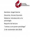 Reporte de lectura “cartas a una joven psicóloga”