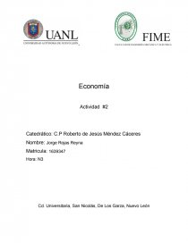 Ejemplo de ;la Micro economía preguntas 2. Página 1