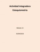 Actividad integradora Estequiometria. Masas atómicas de los elementos
