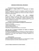 COMUNIDAD INTERNACIONAL ORGANIZADA