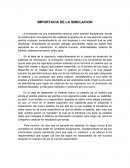 IMPORTACIA DE LA SIMULACION